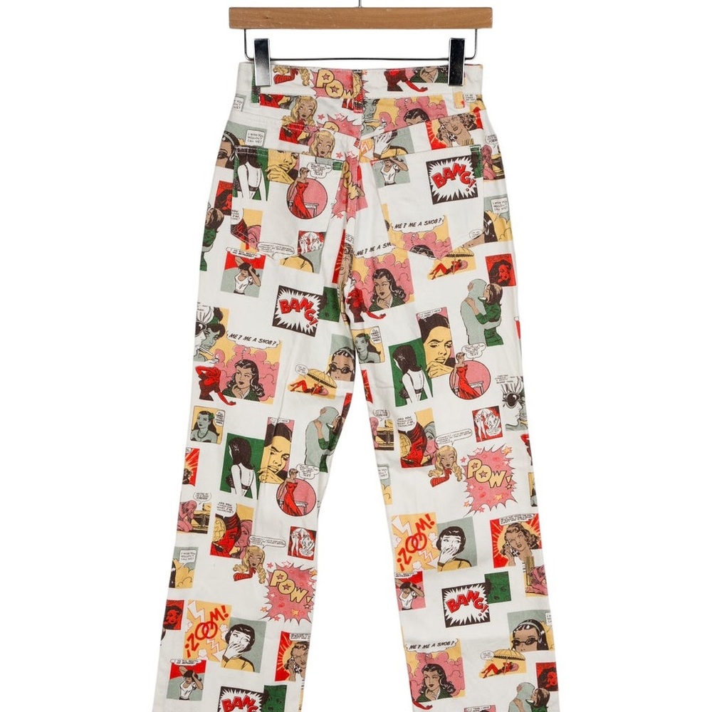 Reformation Comic Print Straight Leg Jeans - Picture 3 of 3